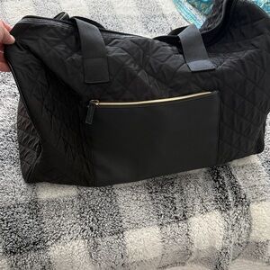Black Quilted Duffel Bag